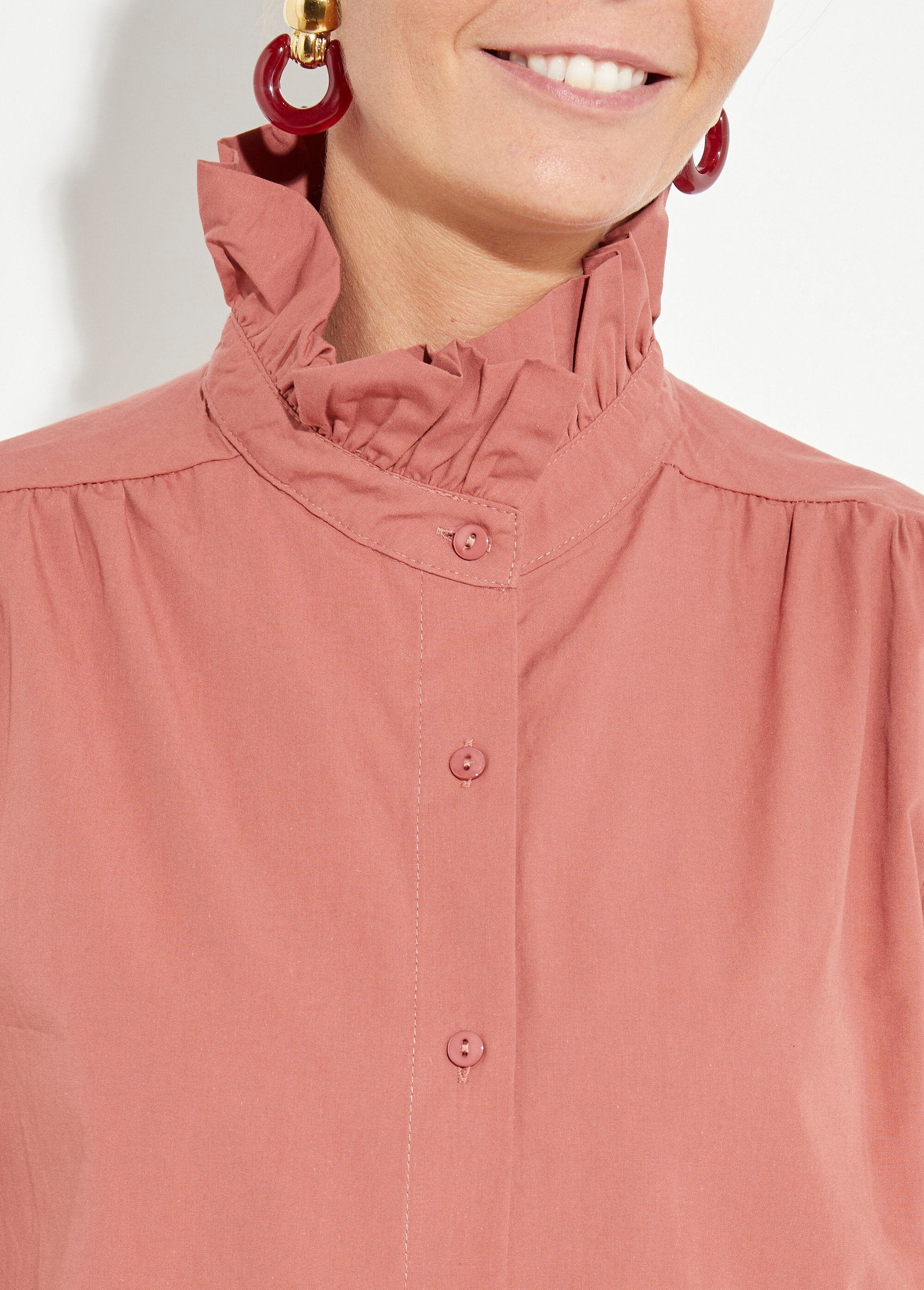 Blouse_with_a_pleated_high_collar_Terracotta_DE1_slim