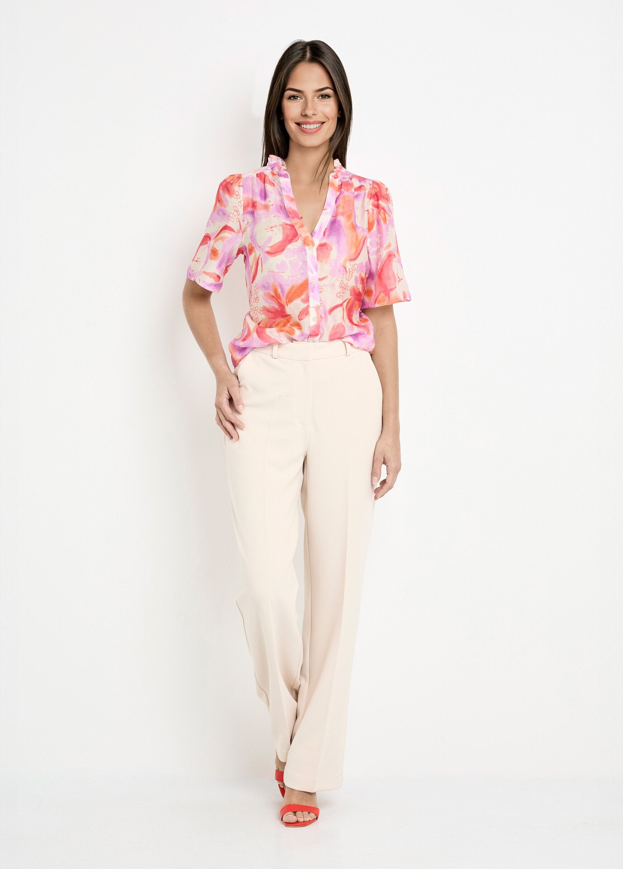 Arty_printed_linen_voile_blouse_Orange_and_parma_SF1_slim