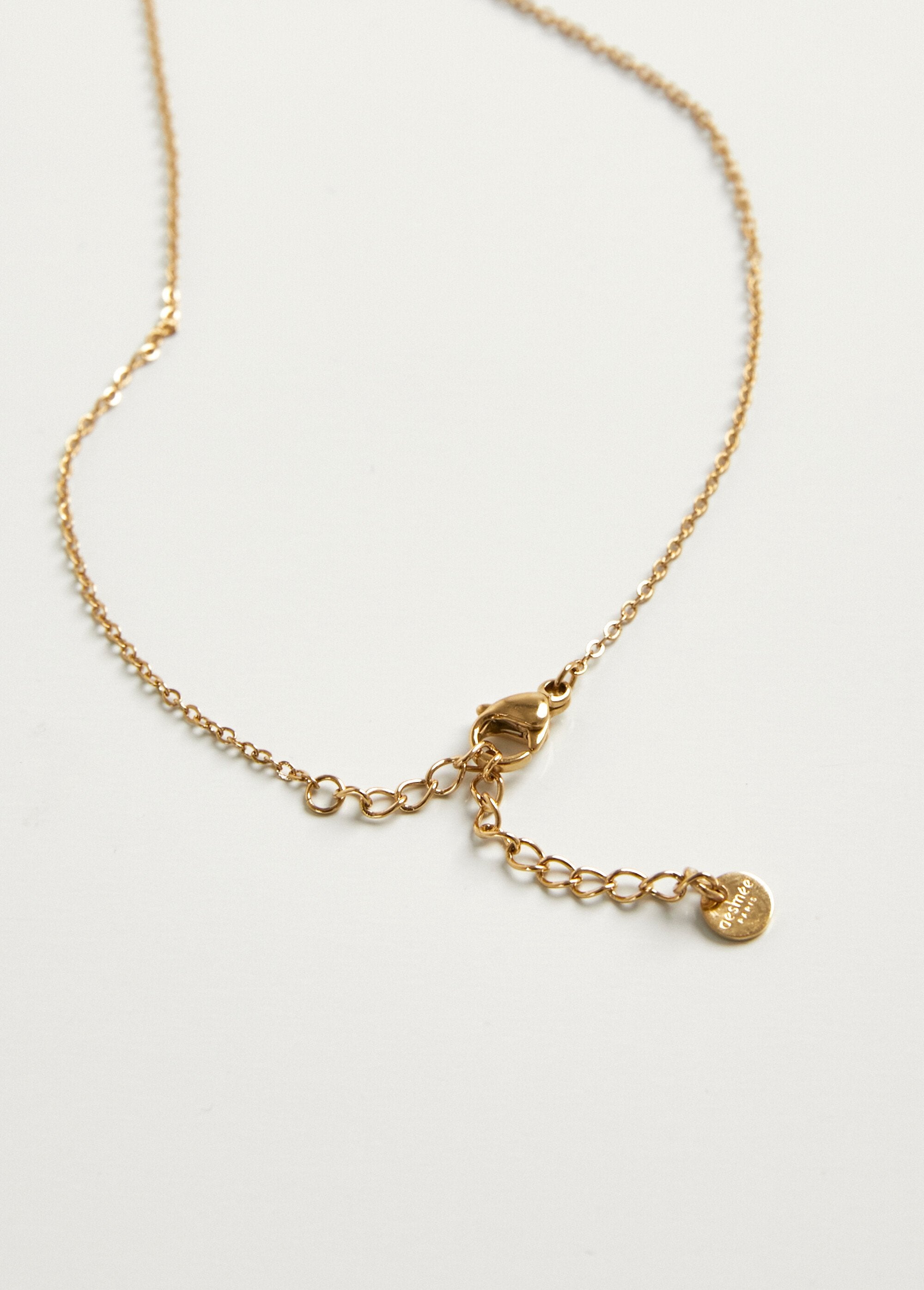 Hammered_steel_ridged_pendant_necklace_Golden_DE3_slim