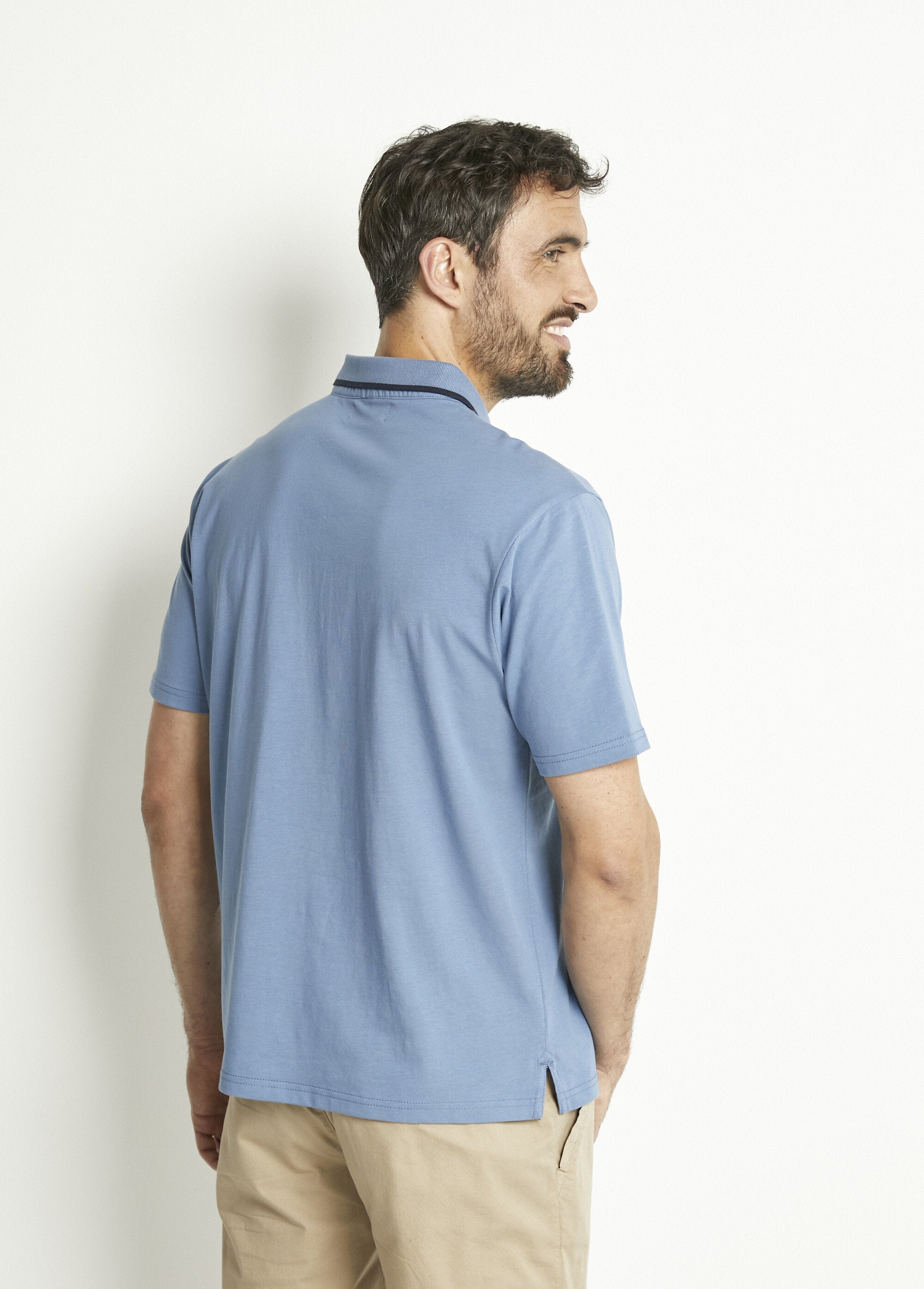 Plain_jersey_knit_polo_shirt_with_two-tone_cotton_collar_Indigo_DO1_slim