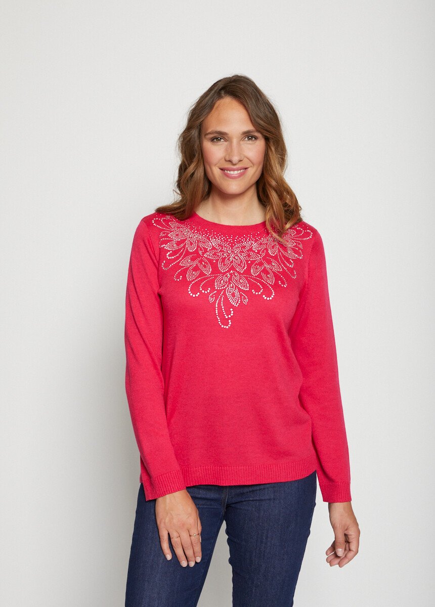 Soft_rhinestone_sweater_with_high_collar_Indian_rose_FA1_slim