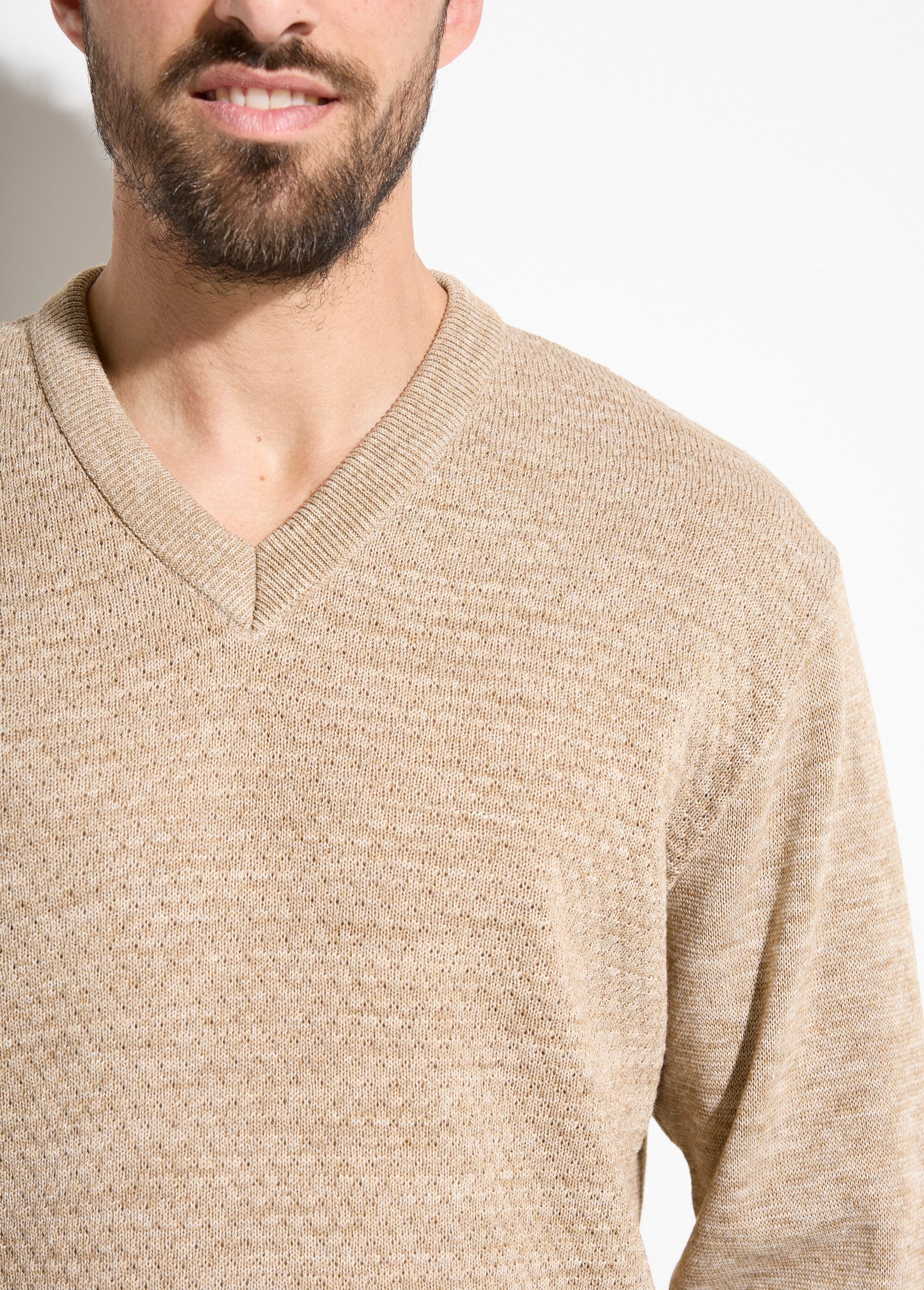 V-neck_sweater_with_fancy_knit_and_wool_Beige_DE1_slim