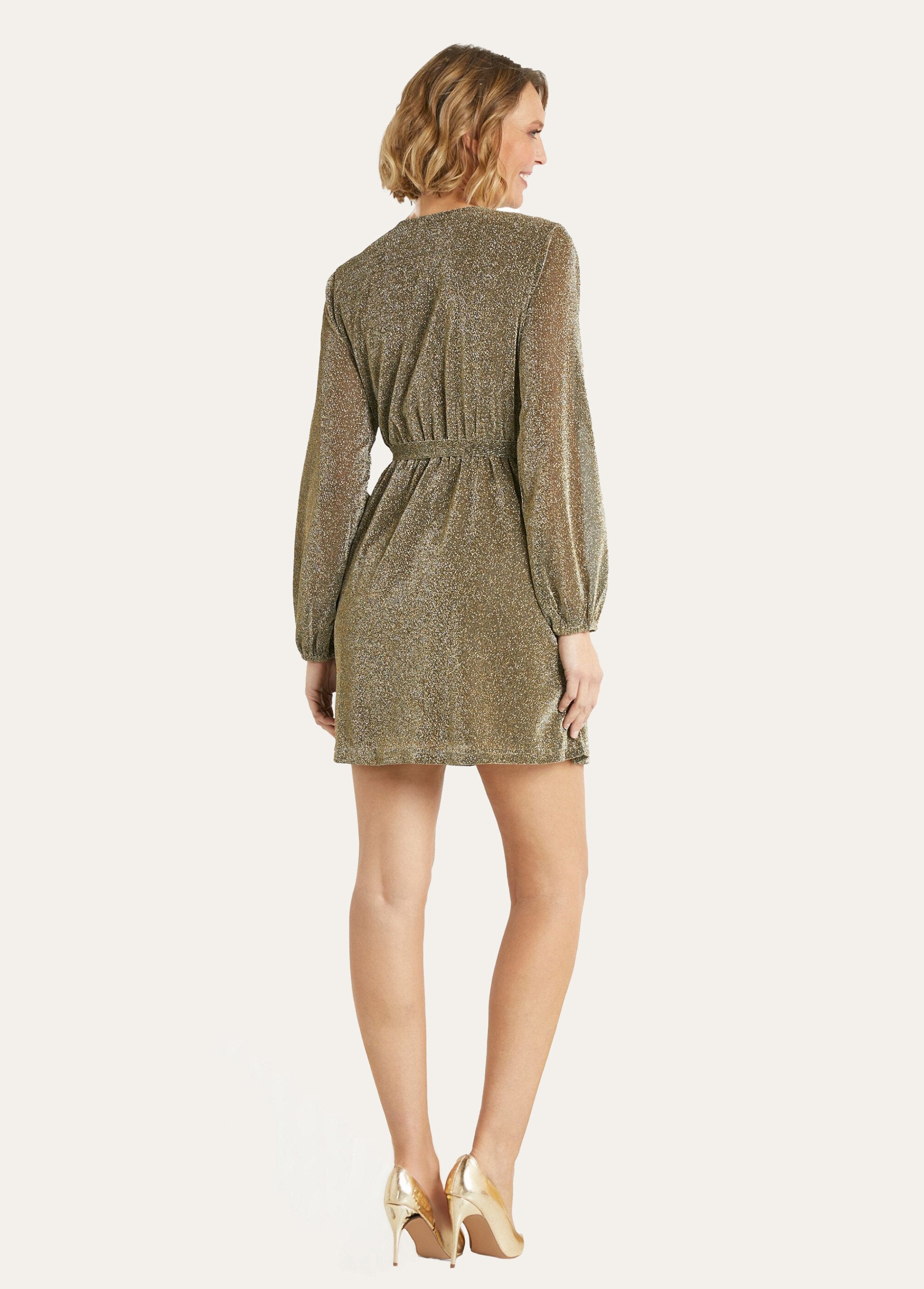 Chic_shiny_wrap_short_dress_Golden_DO1_slim