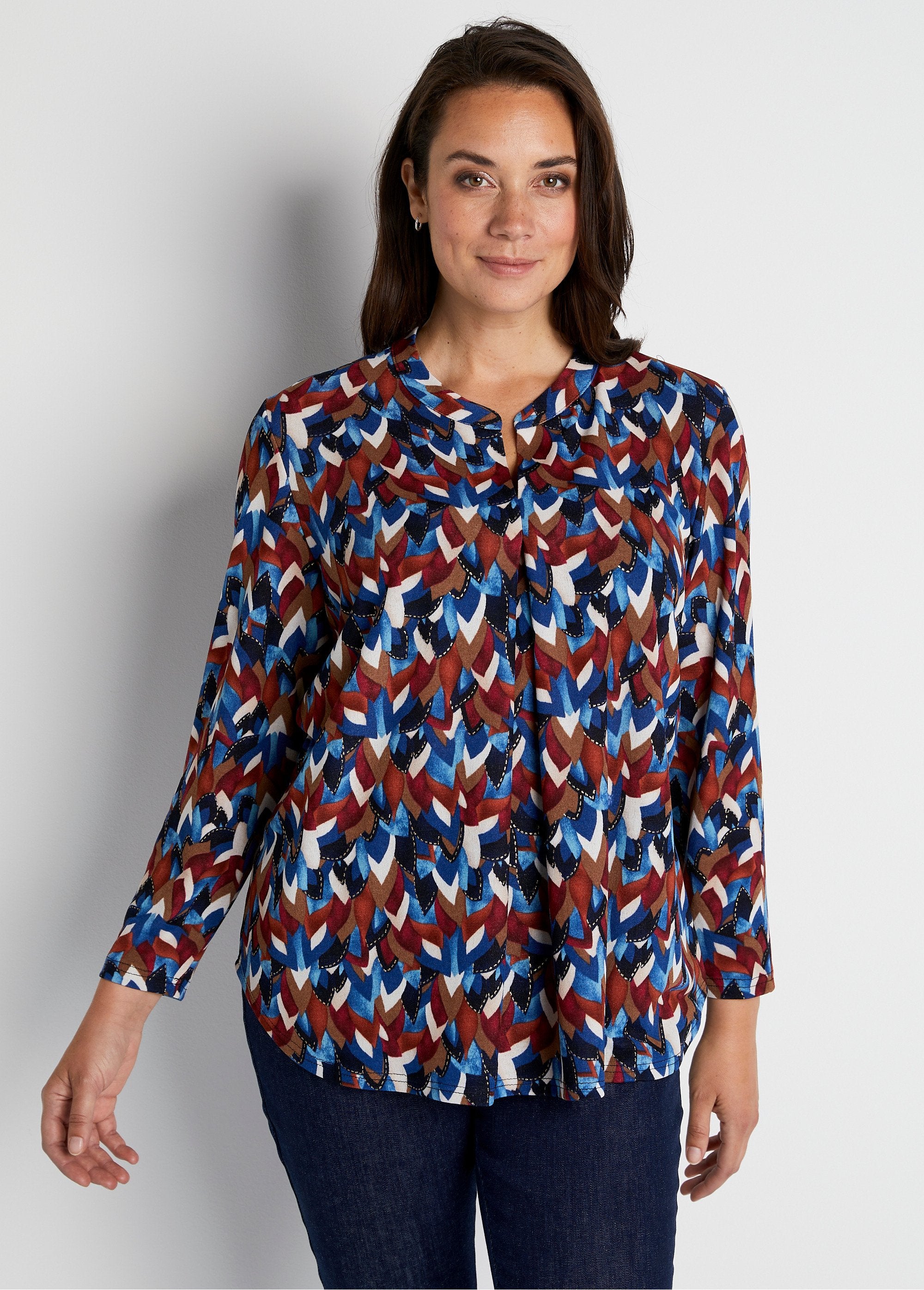 Long,_loose-fitting_T-shirt_with_shiny_details_Blue_print_FA1_curvy