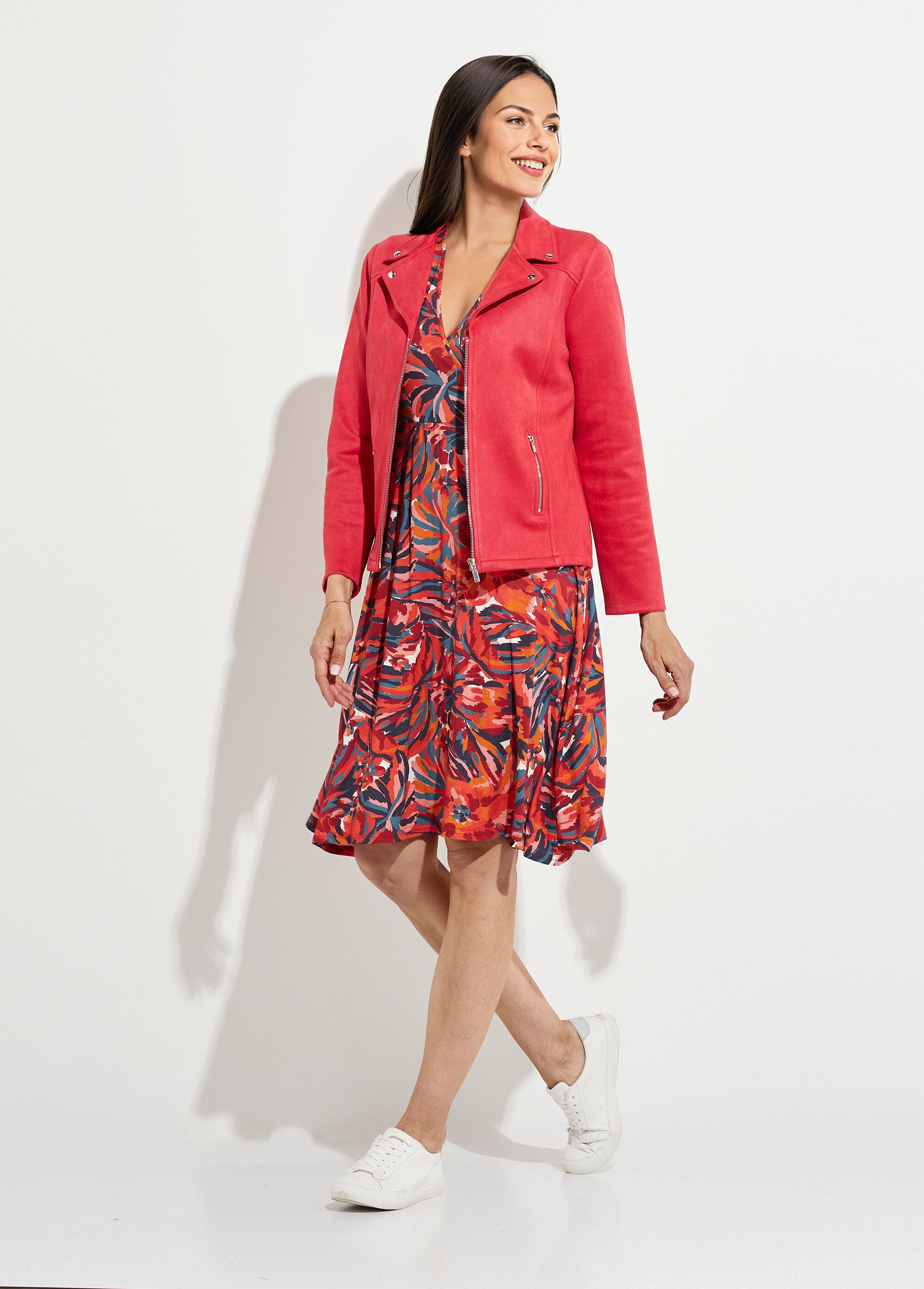 Blouson_zippé_tissu_suédé_velouté_Tomette_SF1_slim