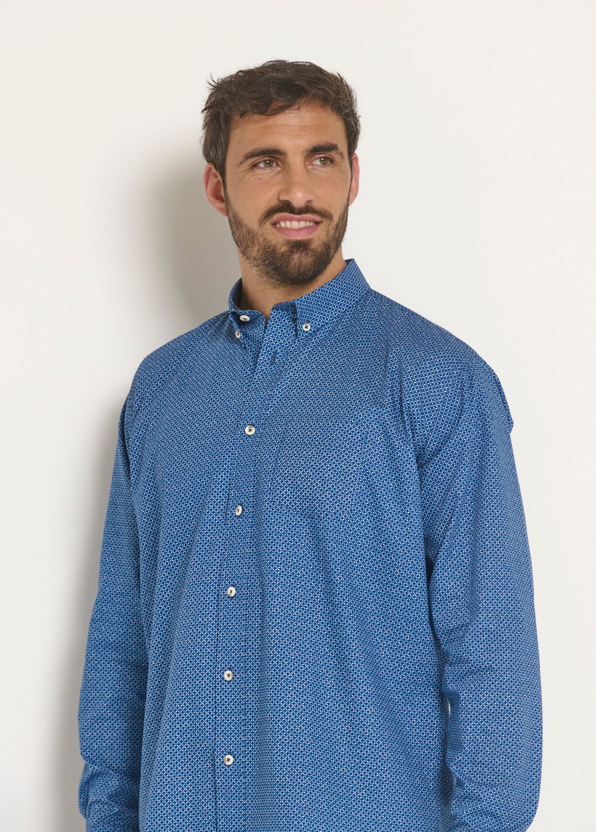 Long_sleeve_cotton_fancy_shirt_Blue_DE1_slim