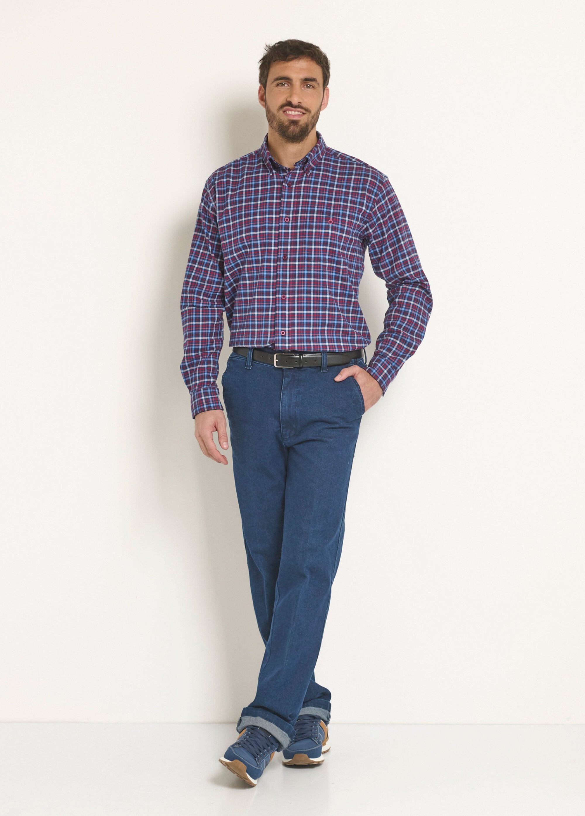 Stretchy_plaid_flannel_shirt_Blue_tiles_SF1_slim