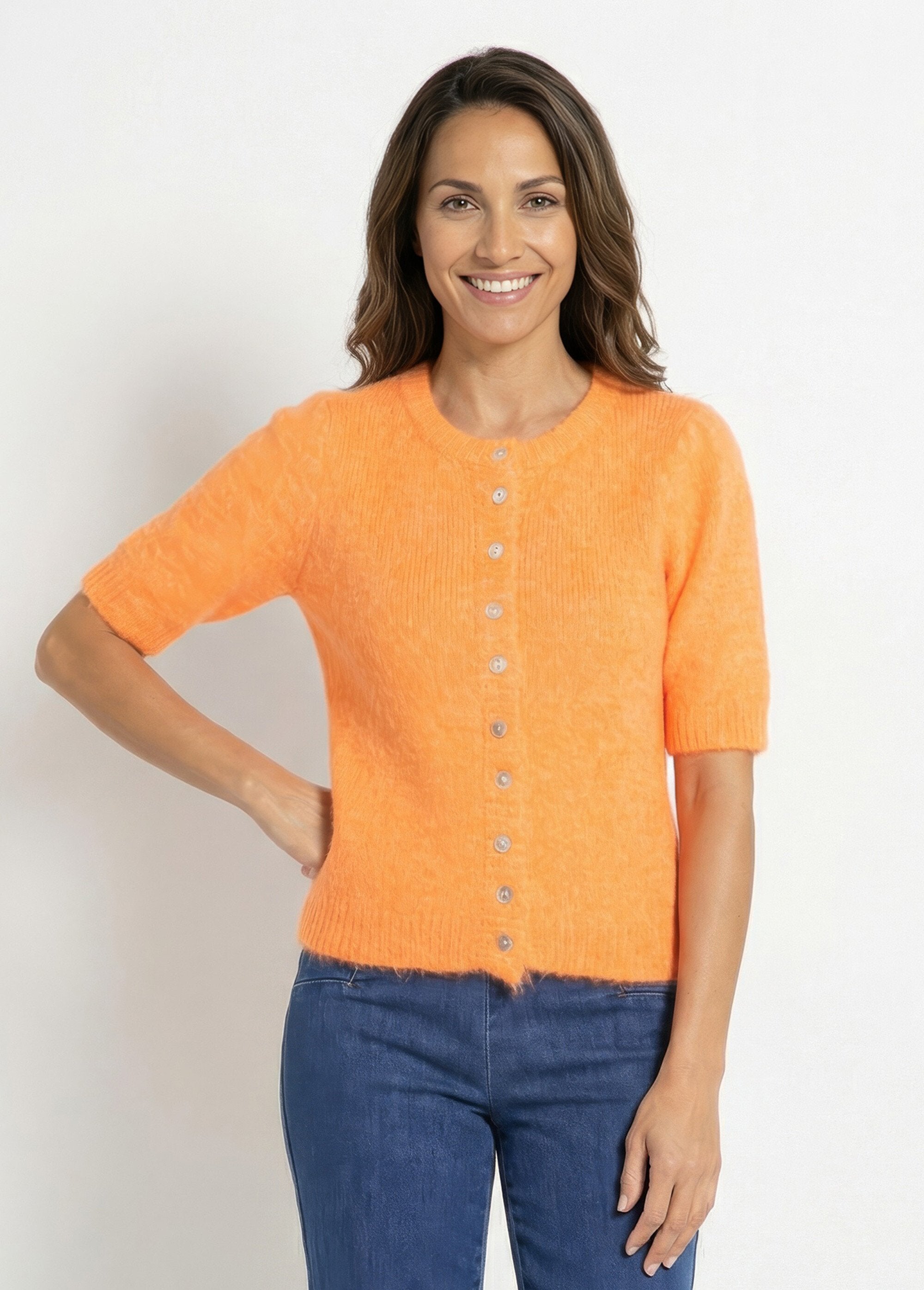 Gilet_à_manches_courtes_avec_laine_Orange_FA1_slim