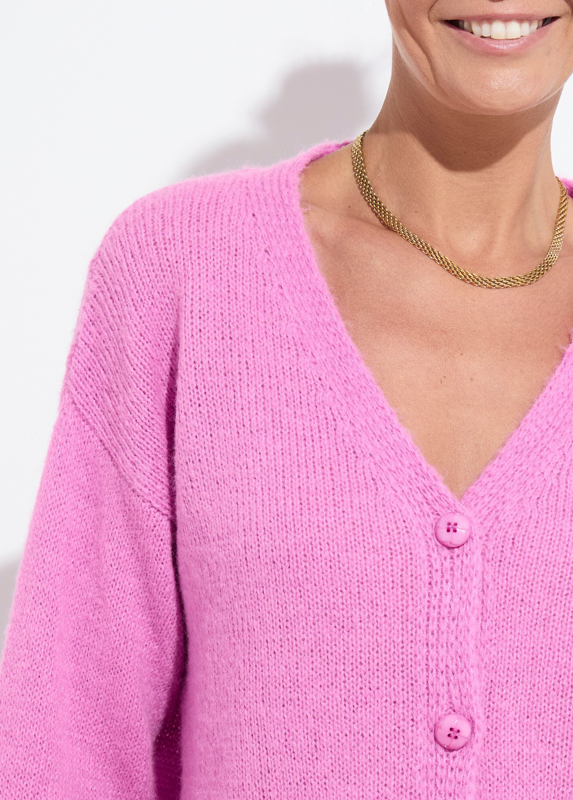 Gilet_col_V_boutonné_mélange_mohair_Magenta_DE1_slim