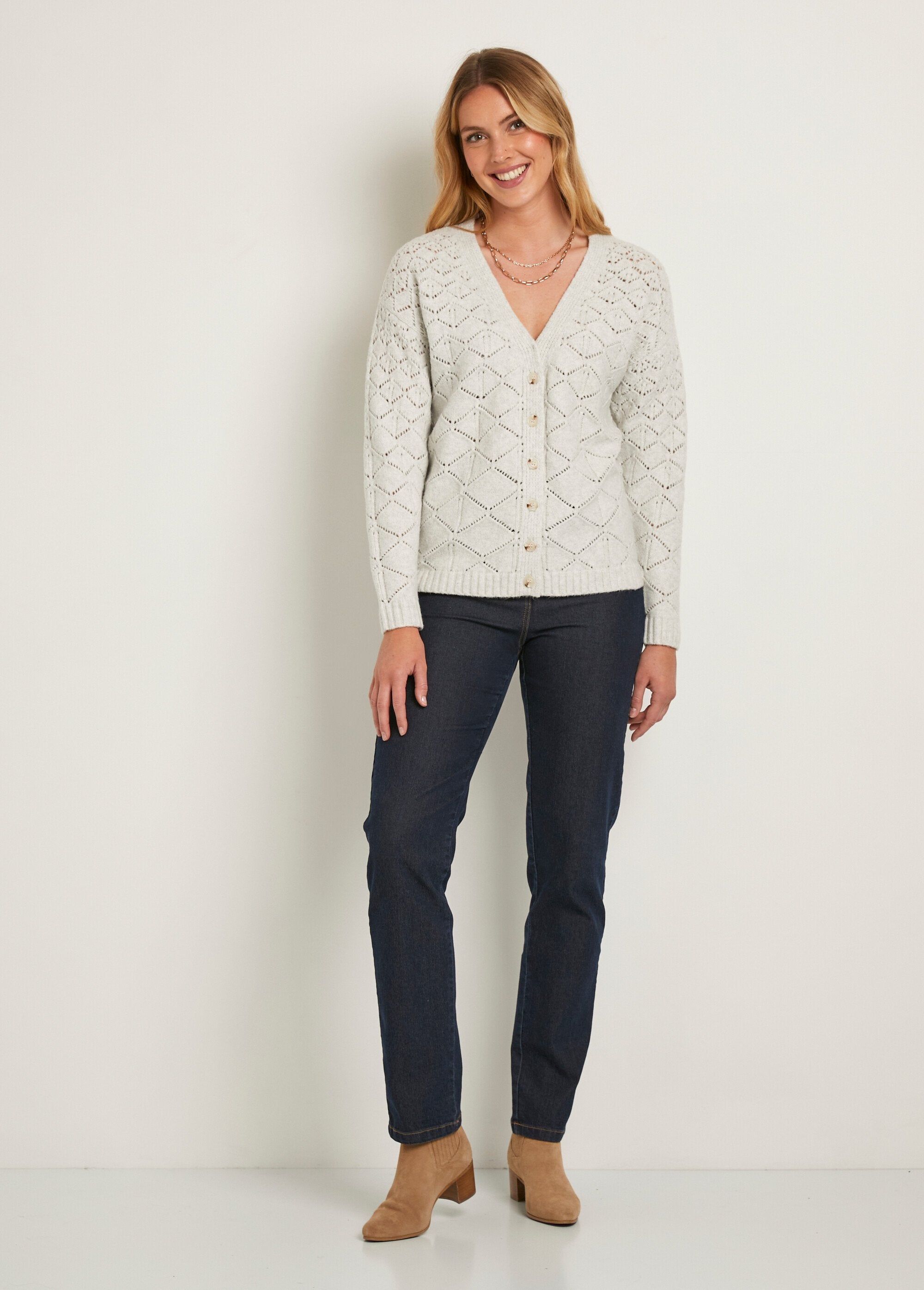 Short_openwork_V-neck_buttoned_cardigan,_plain_Gray_SF1_slim