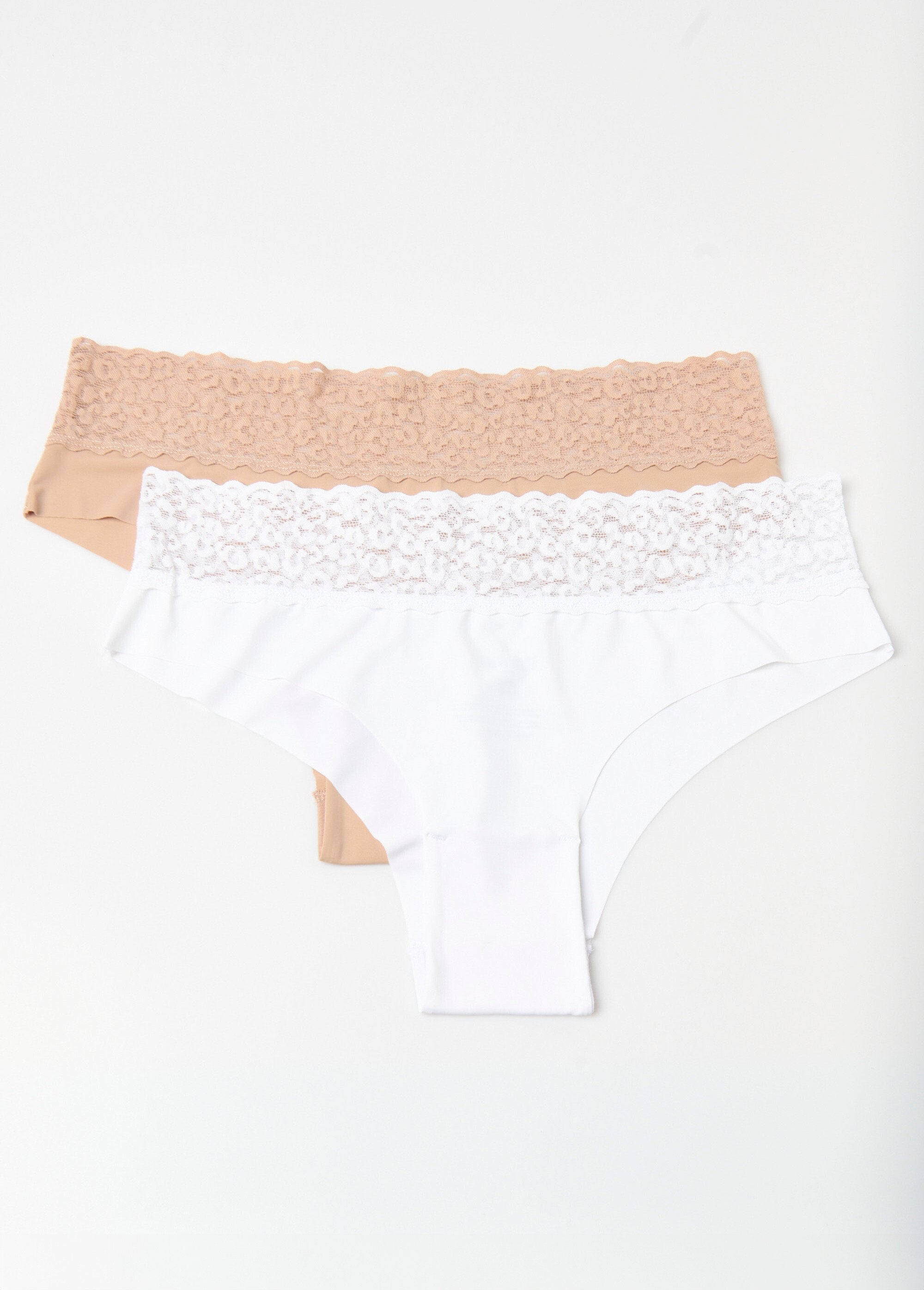 Pack_of_2_microfiber_lace_shortys_White_and_beige_FA1_slim