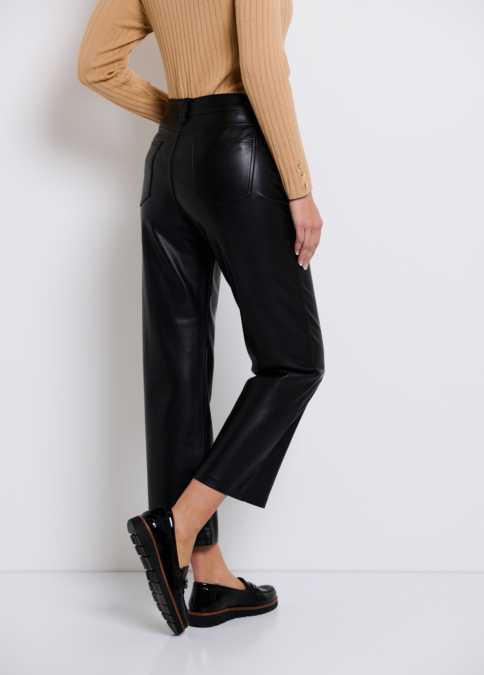 5_pocket_7/8_faux_leather_pants_Black_DO1_slim