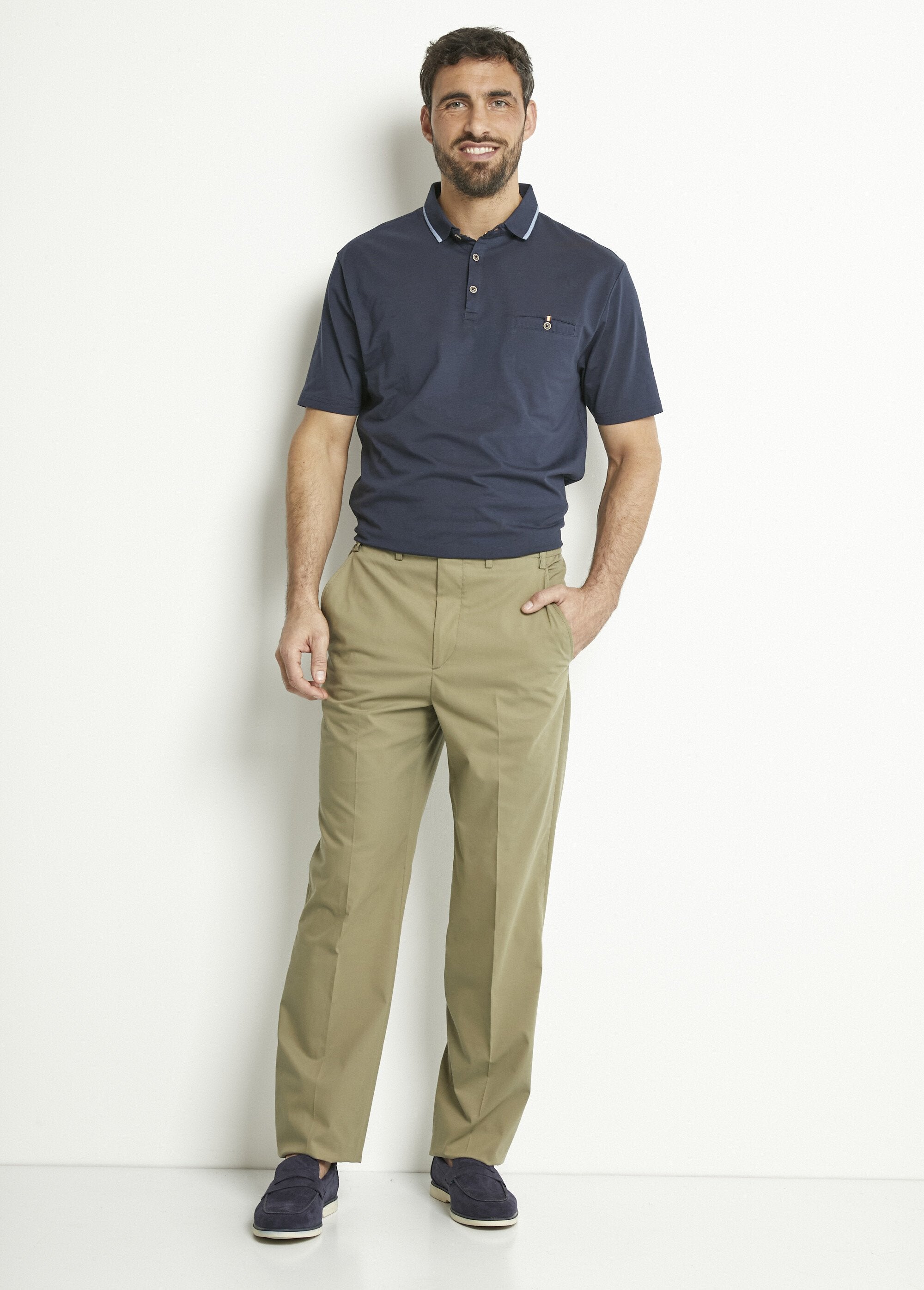 Straight_pants_with_comfortable_elasticated_waistband_Khaki_SF1_slim