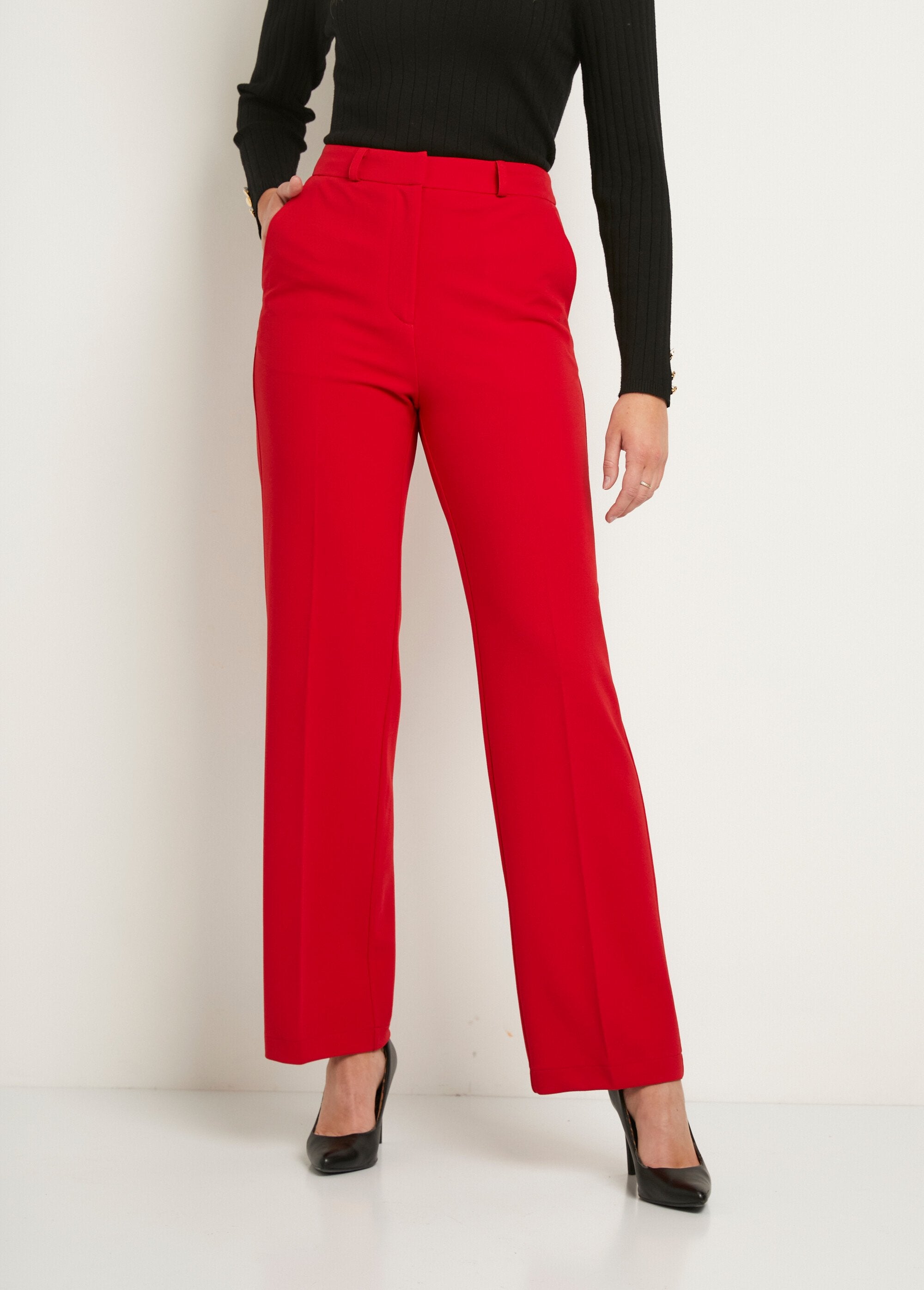 Wide-leg_fluid_pants_in_plain_stretch_knit_Red_FA1_slim