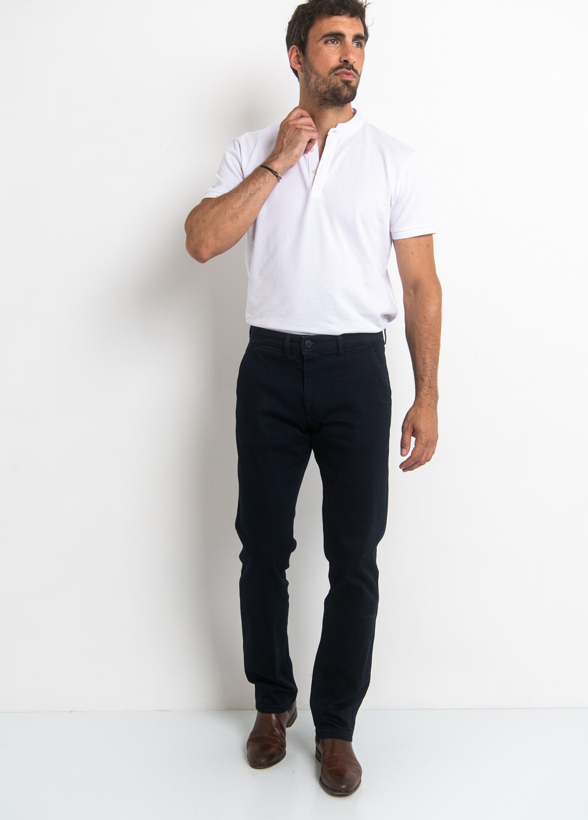 Pantalon_toile_denim_poches_raglan_Marine_SF1_slim