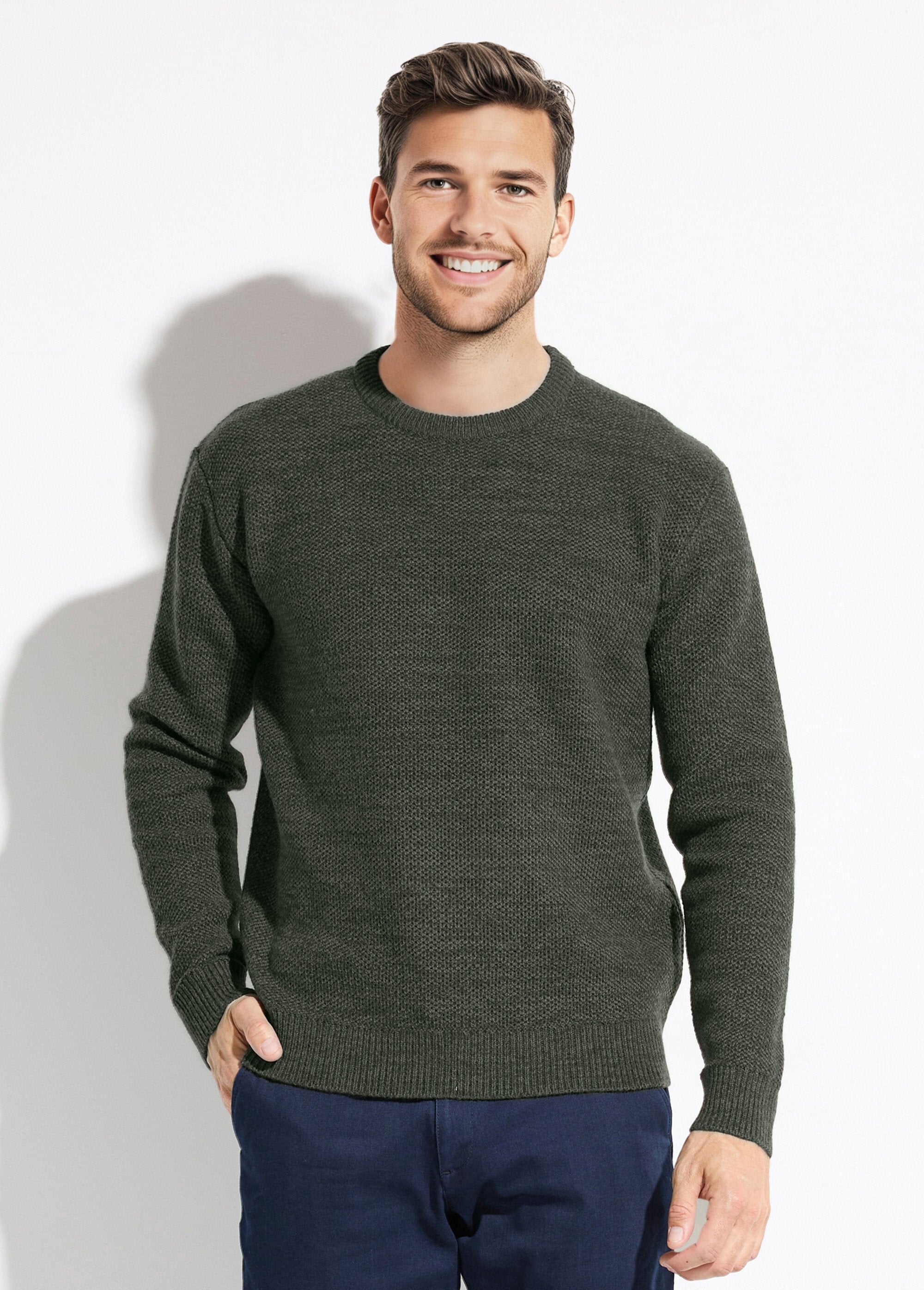 Long-sleeved_wool_marl_knit_round_neck_sweater_Green_FA1_slim