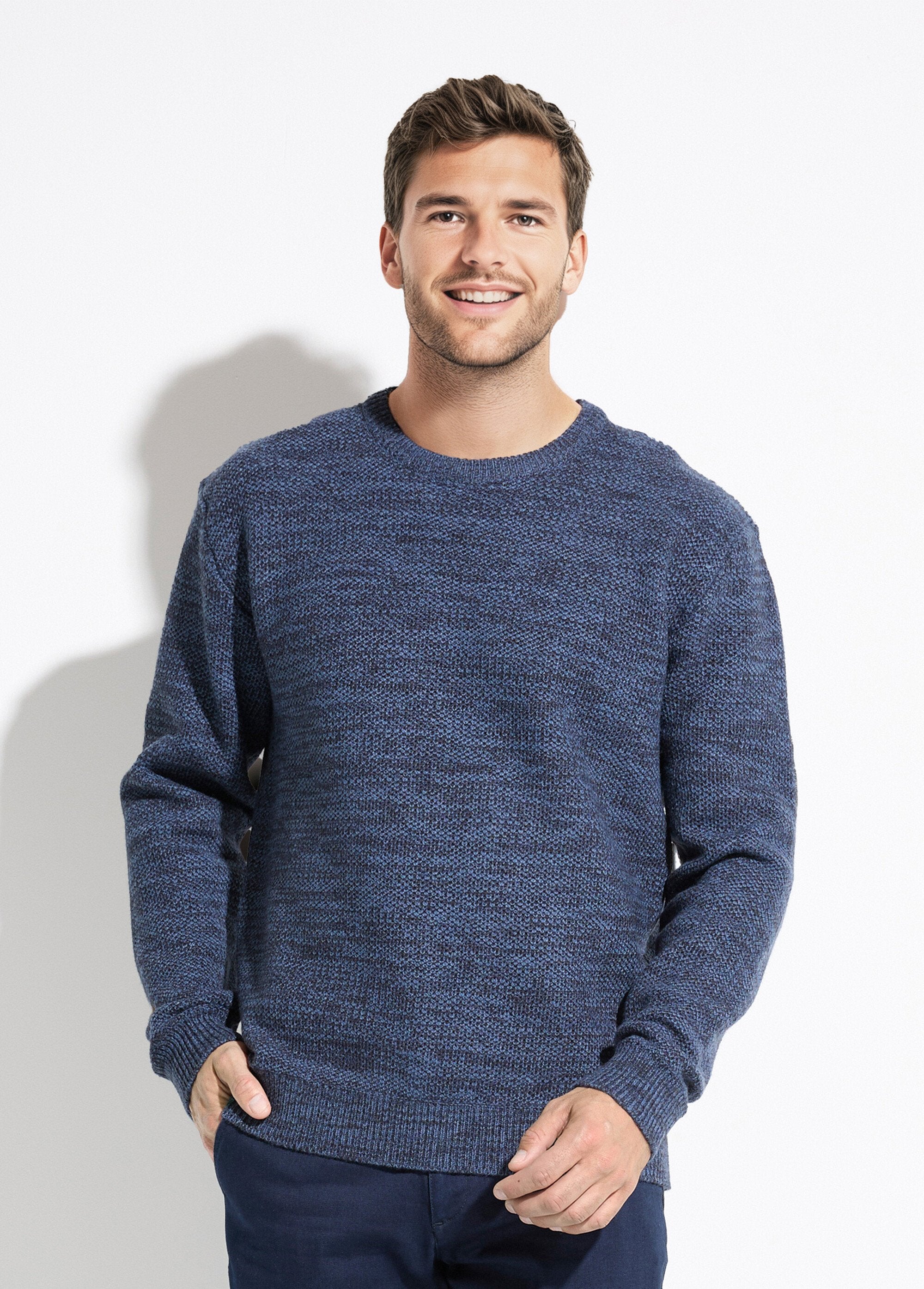 Long-sleeved_wool_marl_knit_round_neck_sweater_Blue_FA1_slim