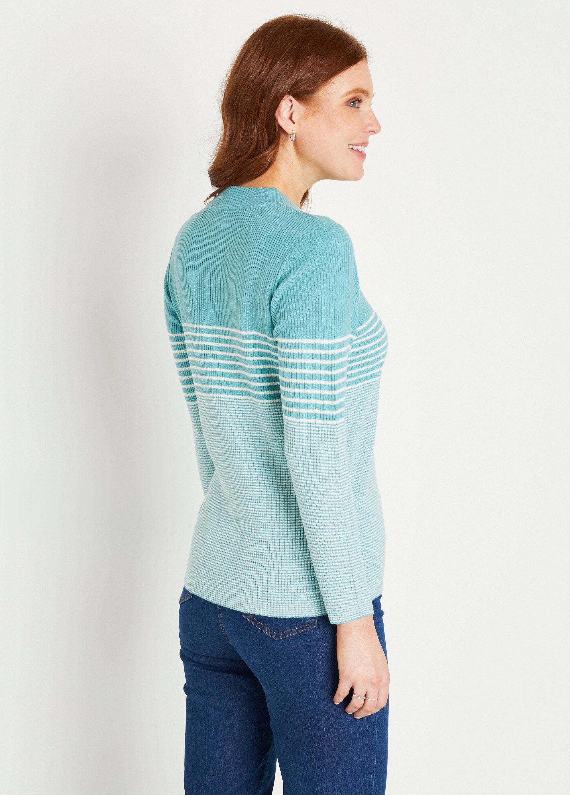 Rib-knit_high-neck_sweater_Aqua_and_ecru_DO1_slim