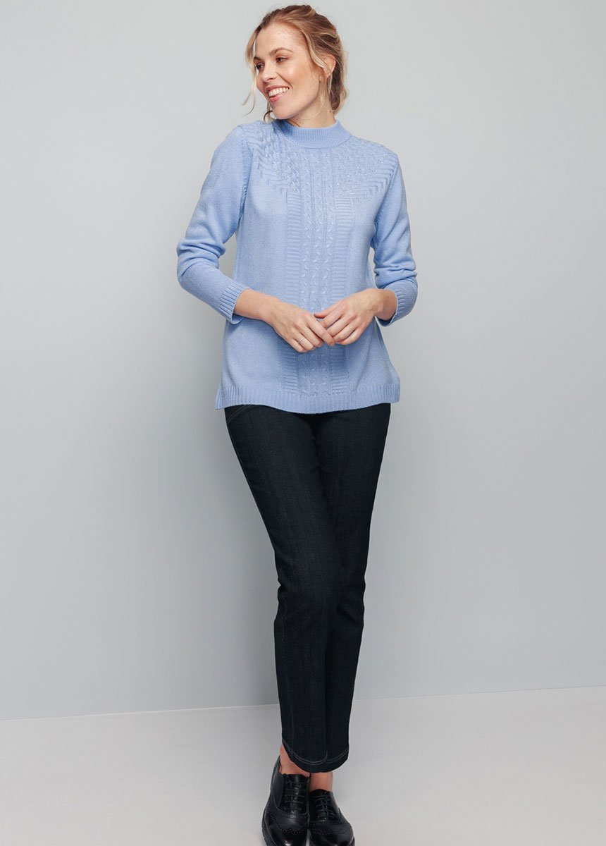 Soft_cable-knit_ribbed_sweater_with_rhinestones_and_high_collar_Blue_SF1_slim