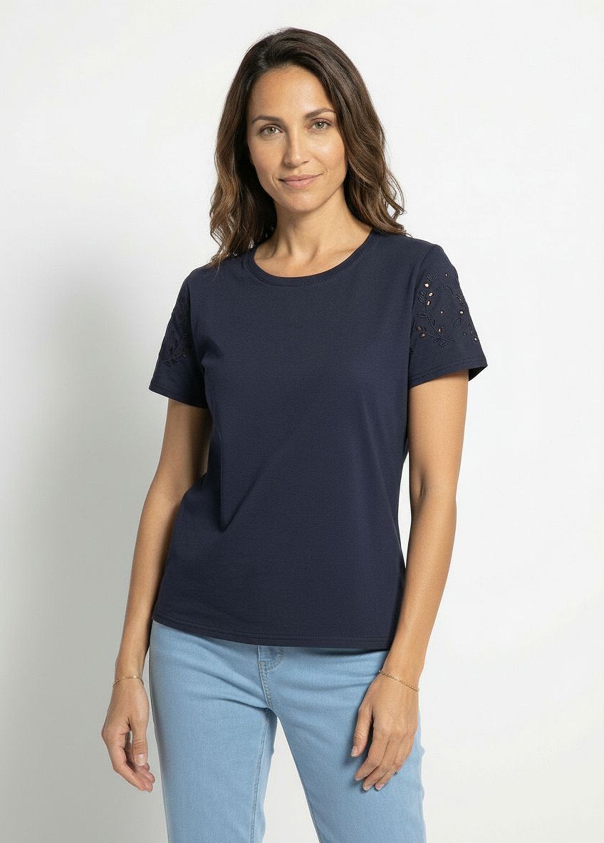 T-shirt_manches_courtes_brodées_coton_stretch_Marine_FA1_slim